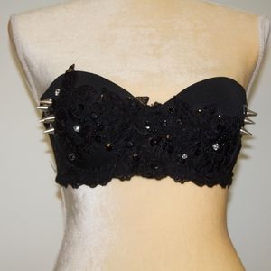 "Black Widow" Spiked Bra 34C Stunning and Comfy